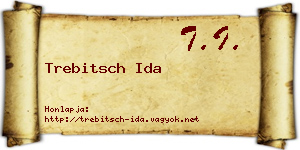 Trebitsch Ida névjegykártya